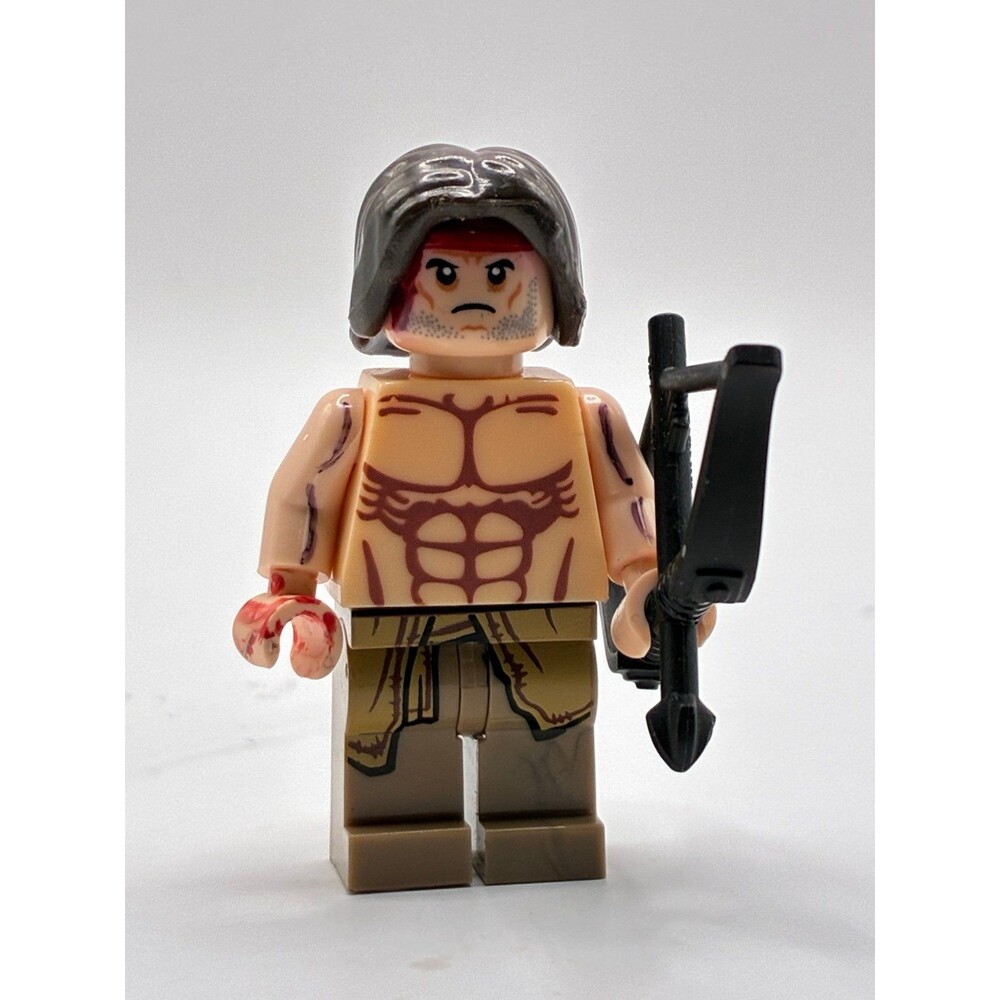 Custom Lego Compatible Rambo Minifigure w/ Bow - Picture 1 of 5